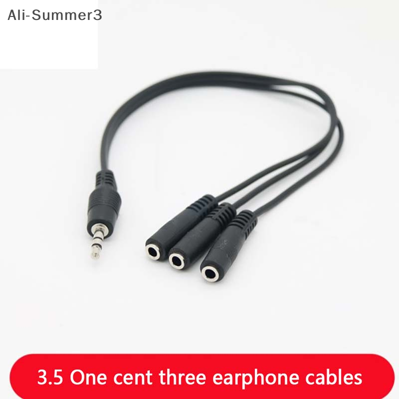 Earphone Splitter Jack - Adapter rozdzielający audio 3.5mm, 3-portowy, rozgałęźnik