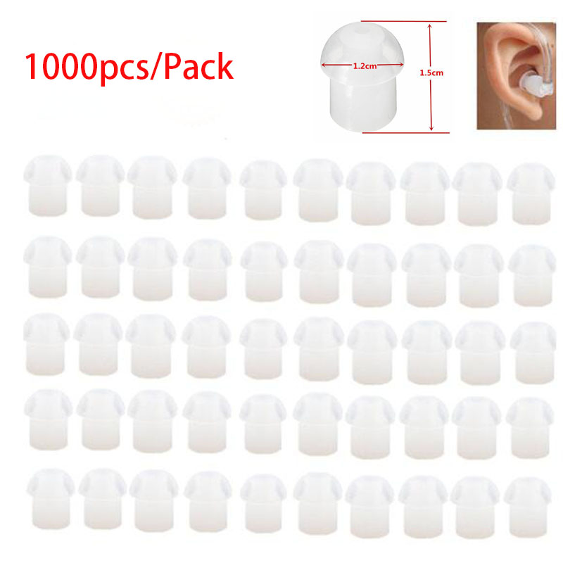 Silicone Ear Tip Replacement - 1000 szt. Wymienne silikonowe gumowe końcówki