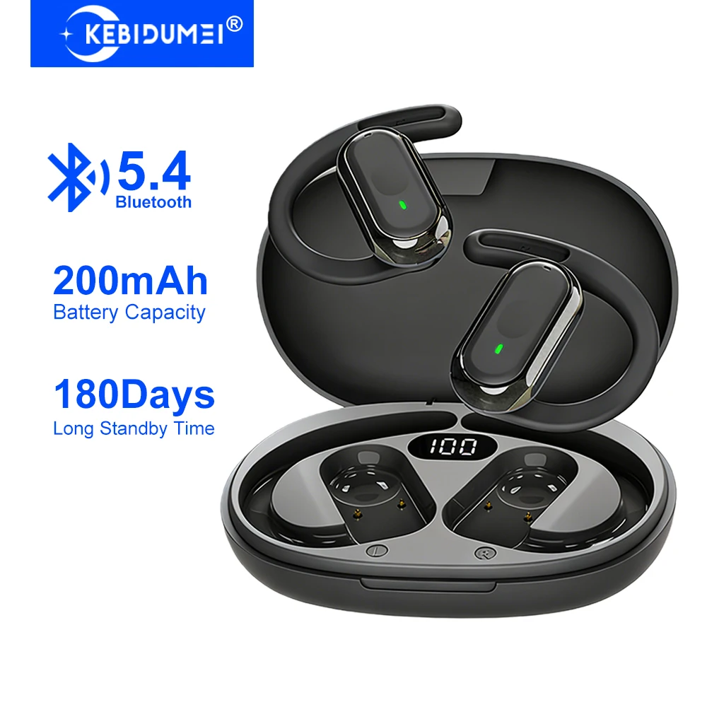 Sports Earphone Hook - Słuchawki KEBIDUMEI Open-Ear Bluetooth 5.4 z