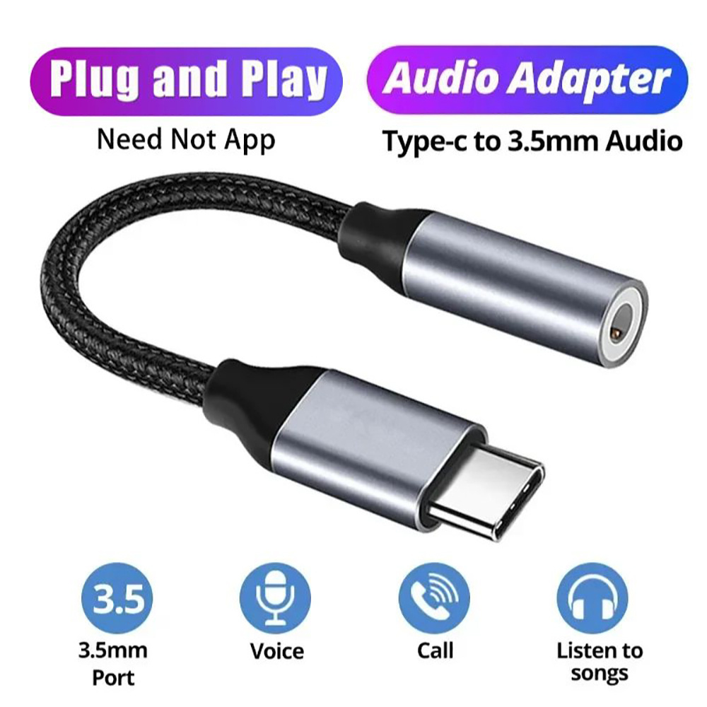 Audiophile Headphone Wired - Adapter USB Typ C na 3.5mm