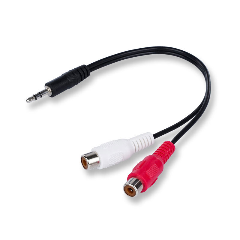 3.5 Jack męski na 2RCA 2AV żeń – Earphone Splitter Jack recenzja i cena
