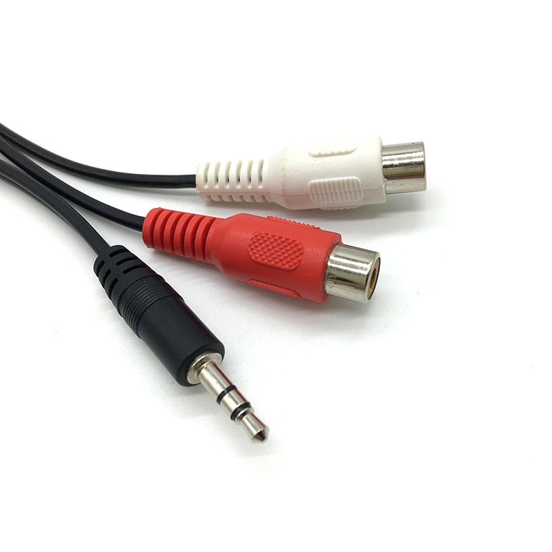 3.5 Jack męski na 2RCA 2AV żeń – Earphone Splitter Jack recenzja i cena
